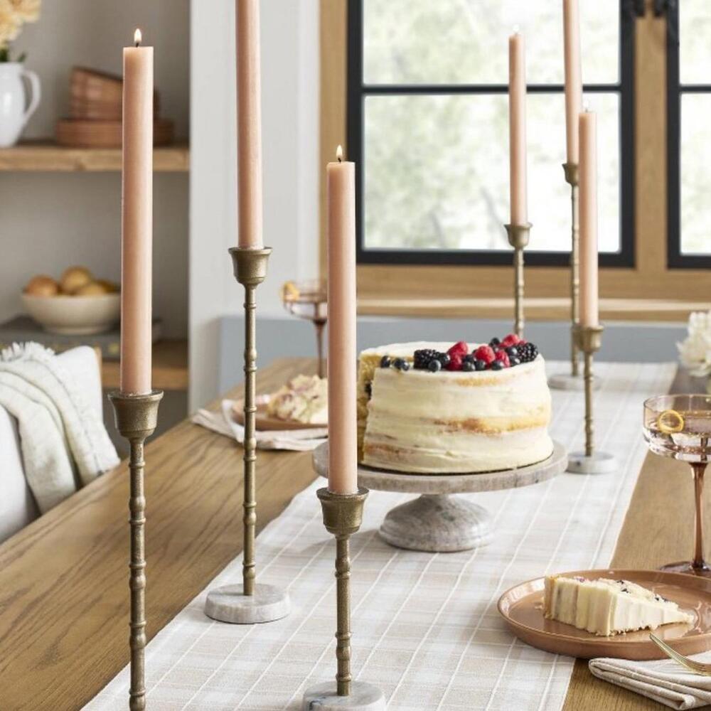 6-Piece Taper Candle Set from Hearth & Hand Blush Color - Picture 2 of 3